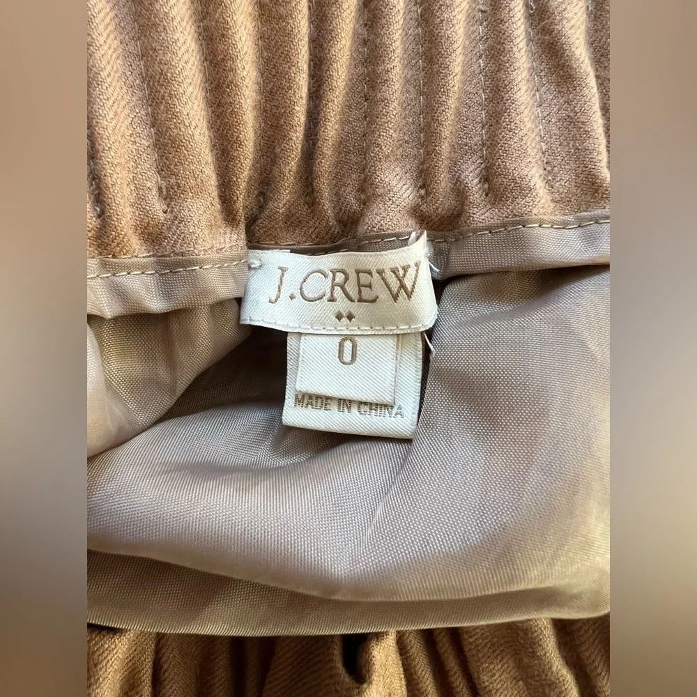 JCREW wool blend beige paperbag skirt